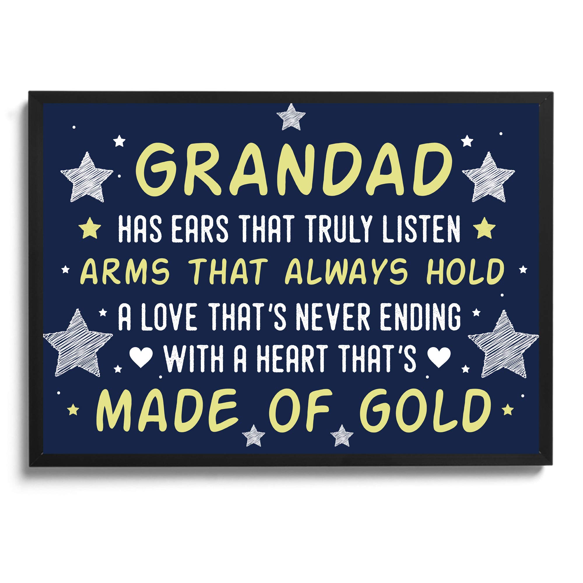 Red Ocean Grandparent Gifts For Grandad Framed Print Grandad Birthday Christmas Gifts Keepsake