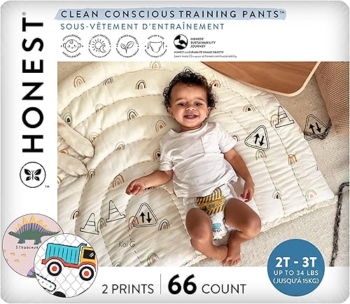 Miniatura 12 de The Honest Company Clean Conscious - Pantalones de entrenamiento para pieles sensibles, hipoalergénicos, sin fragancia, Magical Moments Butterfly