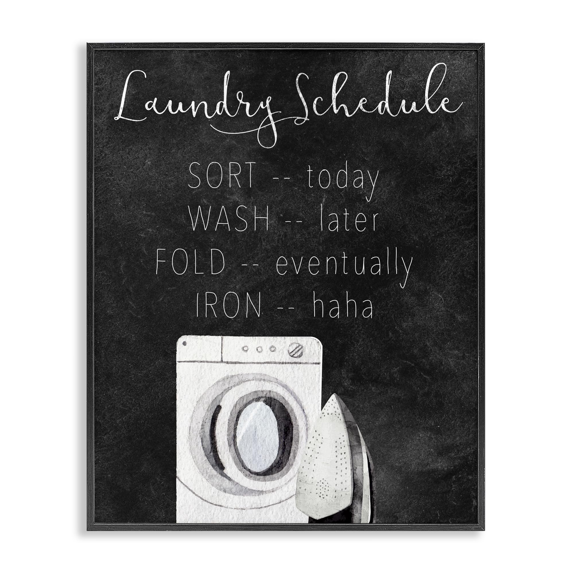 'Lazy Laundry Schedule Humor'| Framed Giclee Art