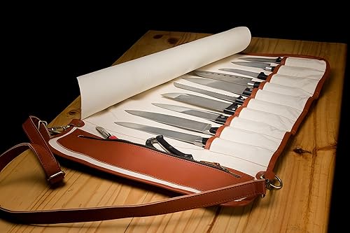 Miniatura 4 de EVERPRIDE Bolsa enrollable para cuchillos de chef, bolsa duradera para cuchillos de chef, práctica funda con capacidad para 10 cuchillos de hasta 18