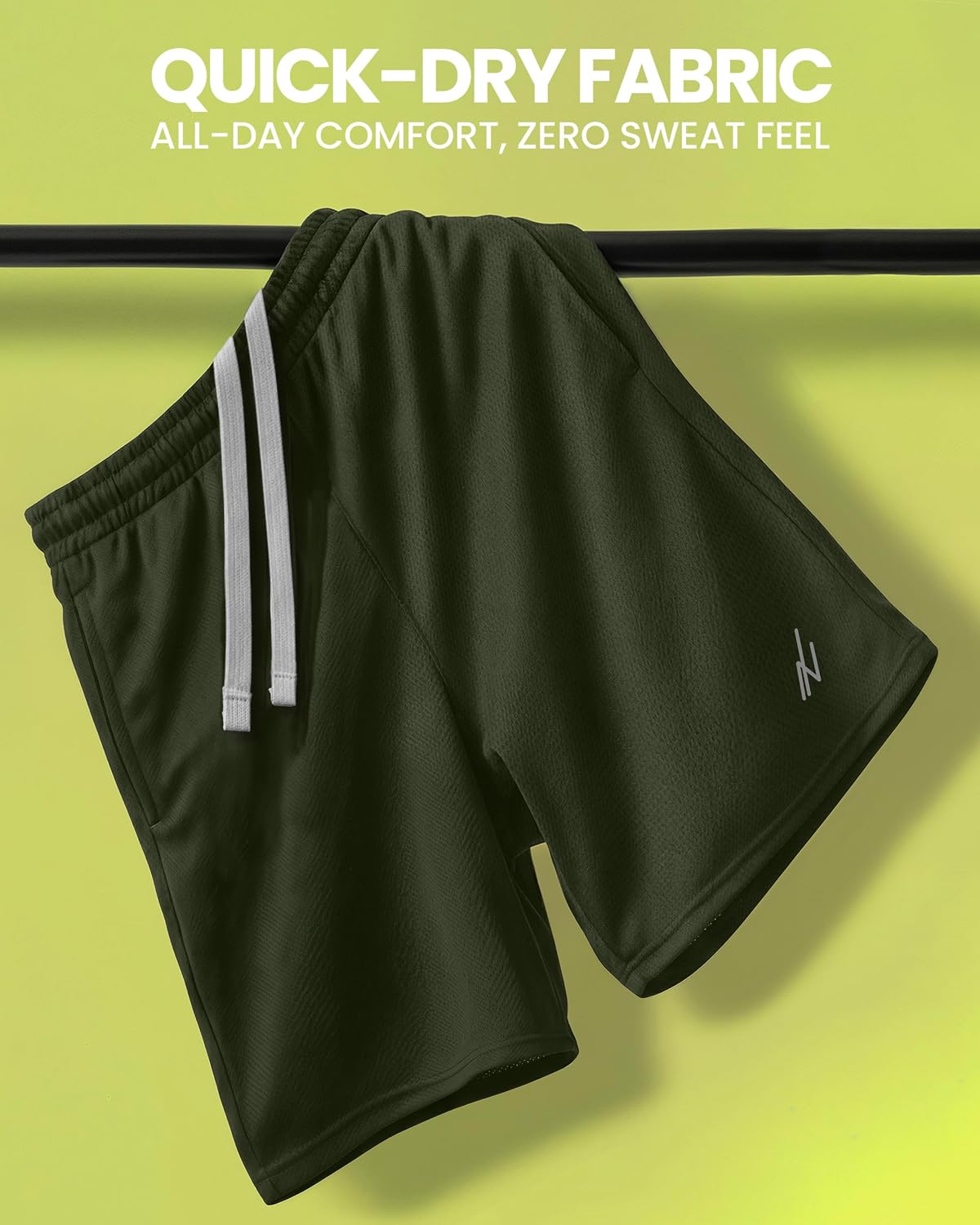 NY Threads Men's Athletic Shorts Quick Dry Loose-Fit Lightweight Running Workout Gym Shorts with Pockets thumbnail