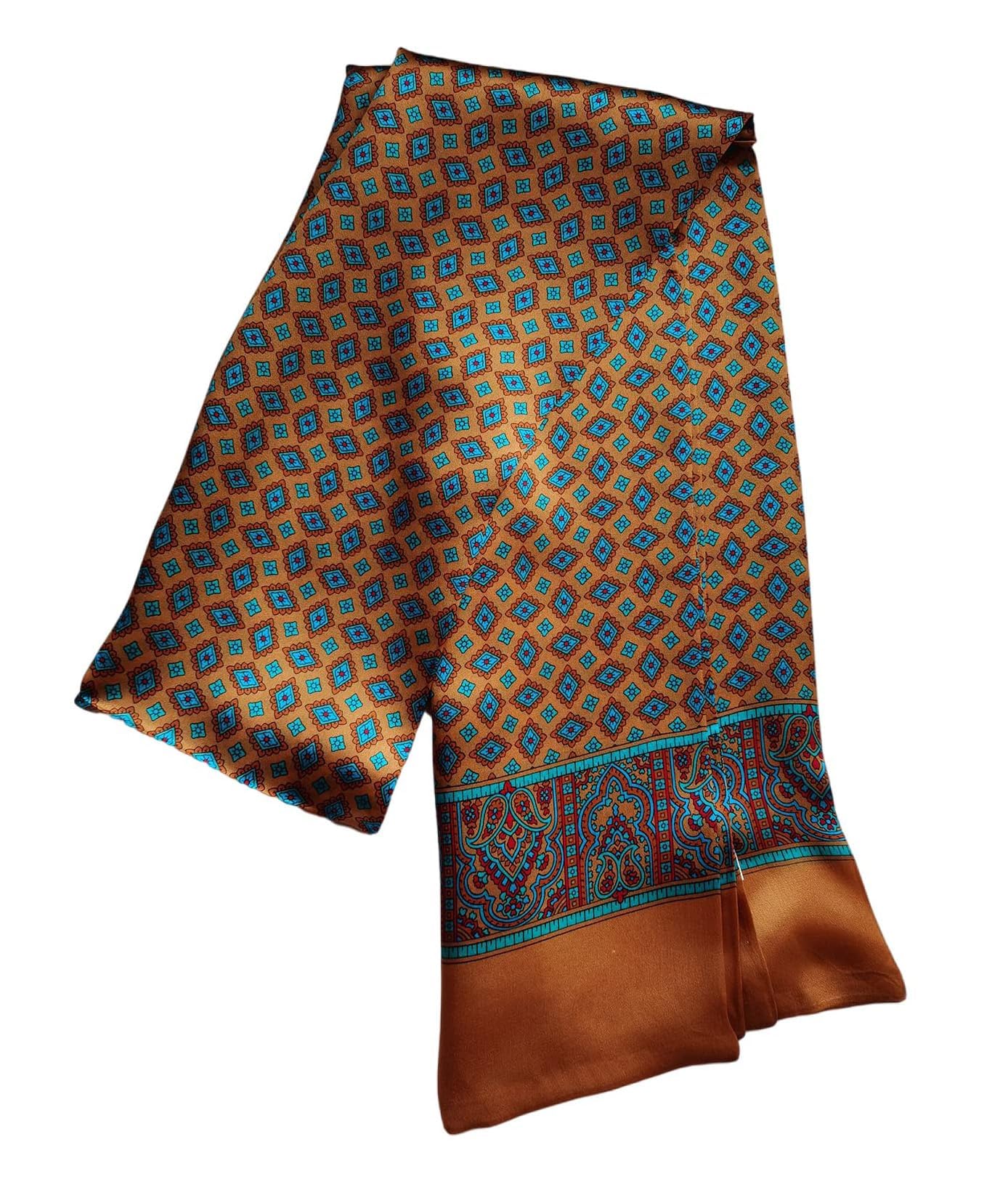 Foulard en Soie Vintage pour Homme, 100% Pure, Motif Classique, Double Couche, imprimé Gentleman