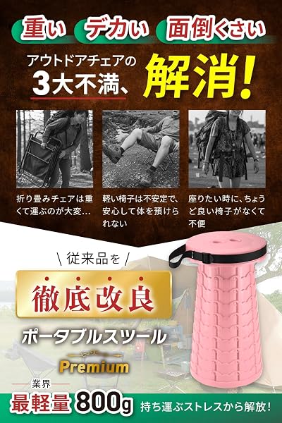 【所ジョージの世田谷ベース掲載】専門家推薦の 折りたたみ椅子 軽量 持ち運び 折り畳み椅子 (ブラック, 単品) - 4