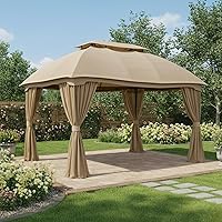 Vista 2 de Garden Winds Juego de cortinas de privacidad de repuesto para el cenador abovedado - 350