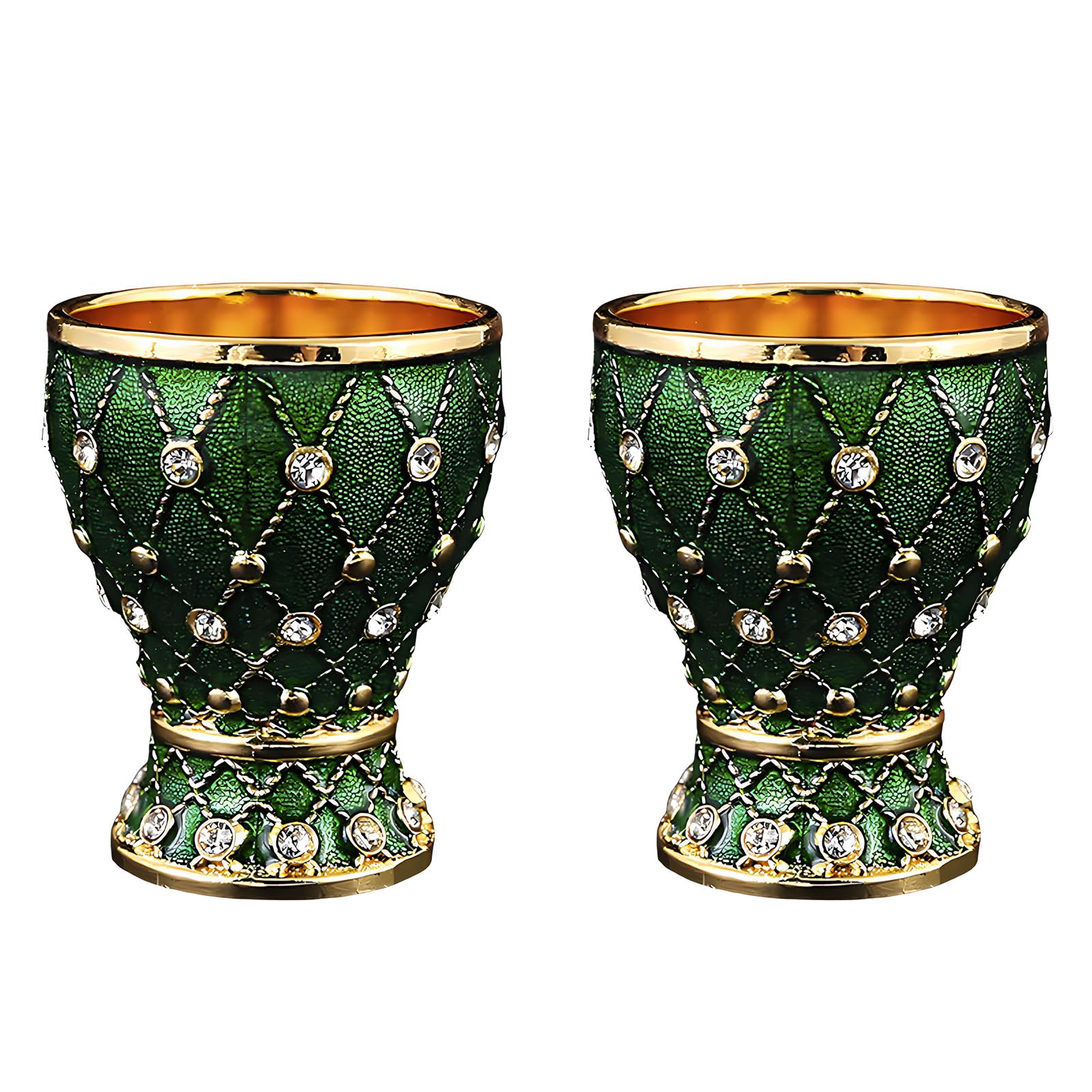 OSNIYAW European Goblet with Delicate Rhinestones Accent Glasswares Wine Chalices for Whiskeys Ice Drink Cocktail Glass