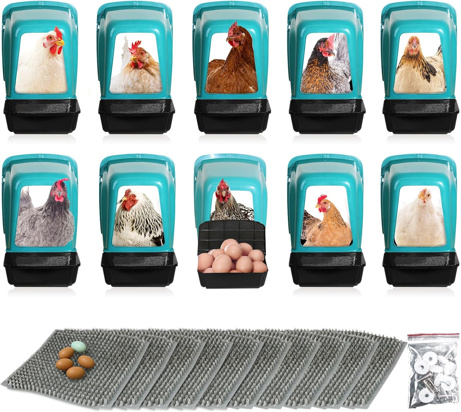 Chicken Nesting Boxes Chicken Laying Boxes with Perch Roll