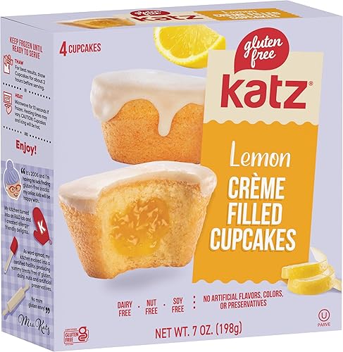 Miniatura 2 de Katz Gluten Free Snacks Heavenly Creme Cake Paquete variado de pastel de chocolate y vainilla, cupcake de chocolate y limón, libre de lácteos, soja,