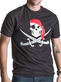 Jolly Roger Pirate Flag | Skull & Crossbones Caribbean Cruise Costume Unisex T-Shirt