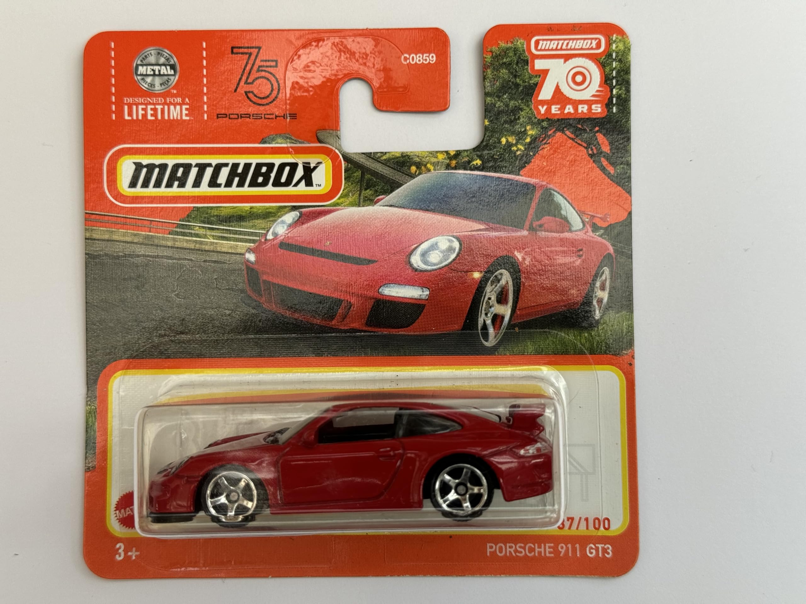 2023 Matchbox Porsche 911 GT3 Red 87/100 (Short Card) HLC89