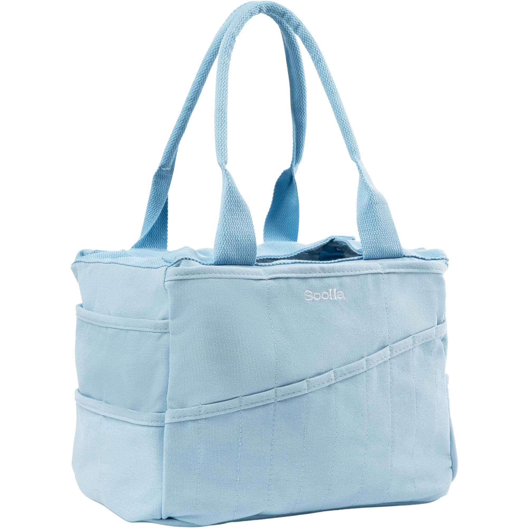 Soolla Studio Art Tool Bag, Pottery Tools & Art Supplies Carrier, Canvas Tool Tote - Artist Gift - Over 1,500 Sold (Blue Skies)