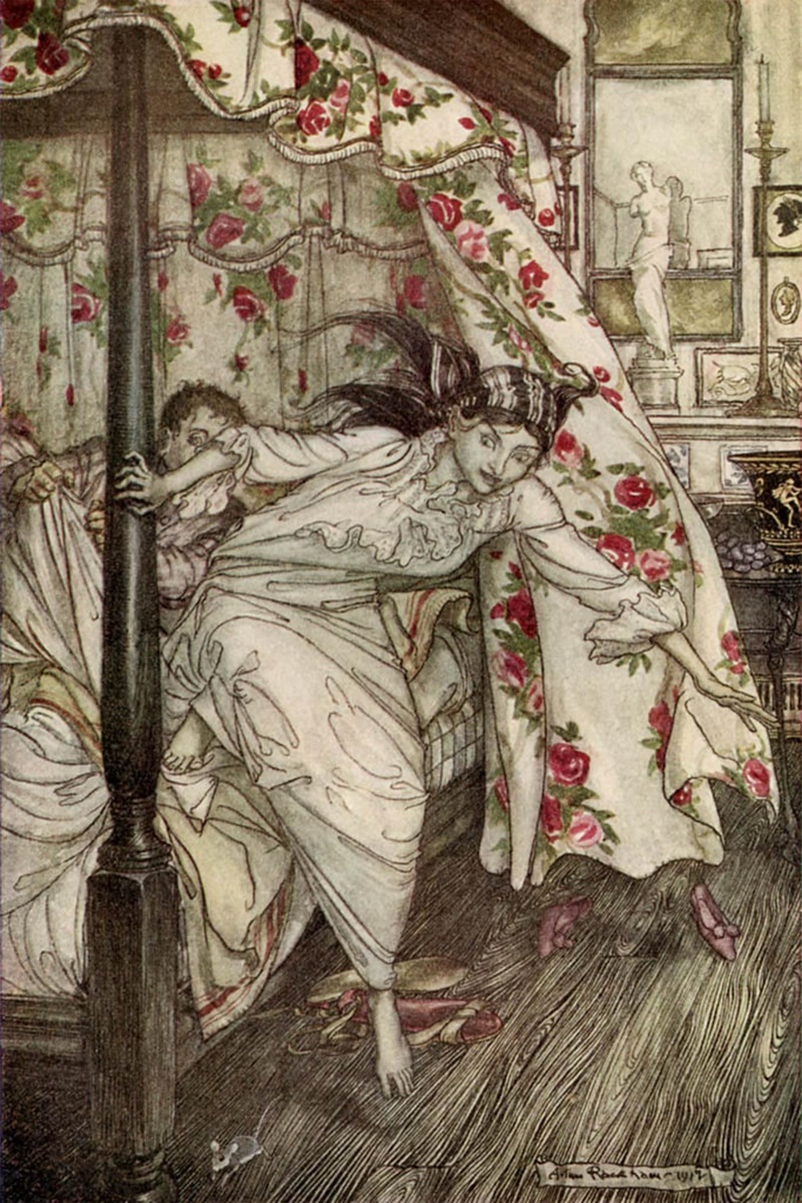 ARTXLXXBN Famous Print Painting Colorful Art Print Aesops Fables by Arthur Rackham Canvas Art Decorations for Home Decor 60x90cm
