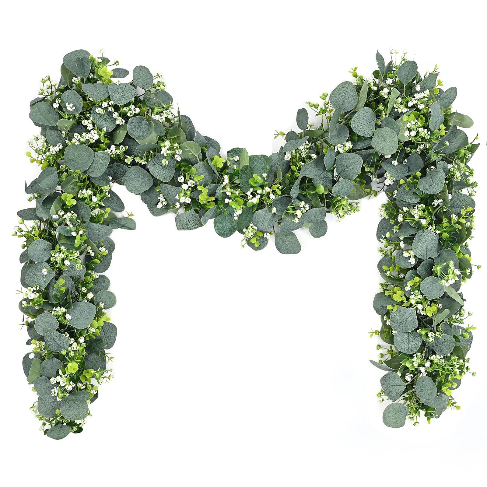 Guirlande d'eucalyptus artificielle pour arche de mariage sans flétrissement ni feuilles qui tombent
