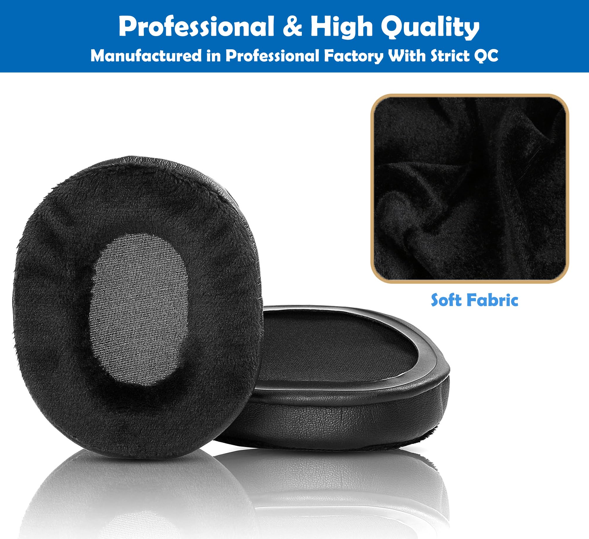 Amazon | DowiTech ソフトファブリックヘッドセットイヤーパッド