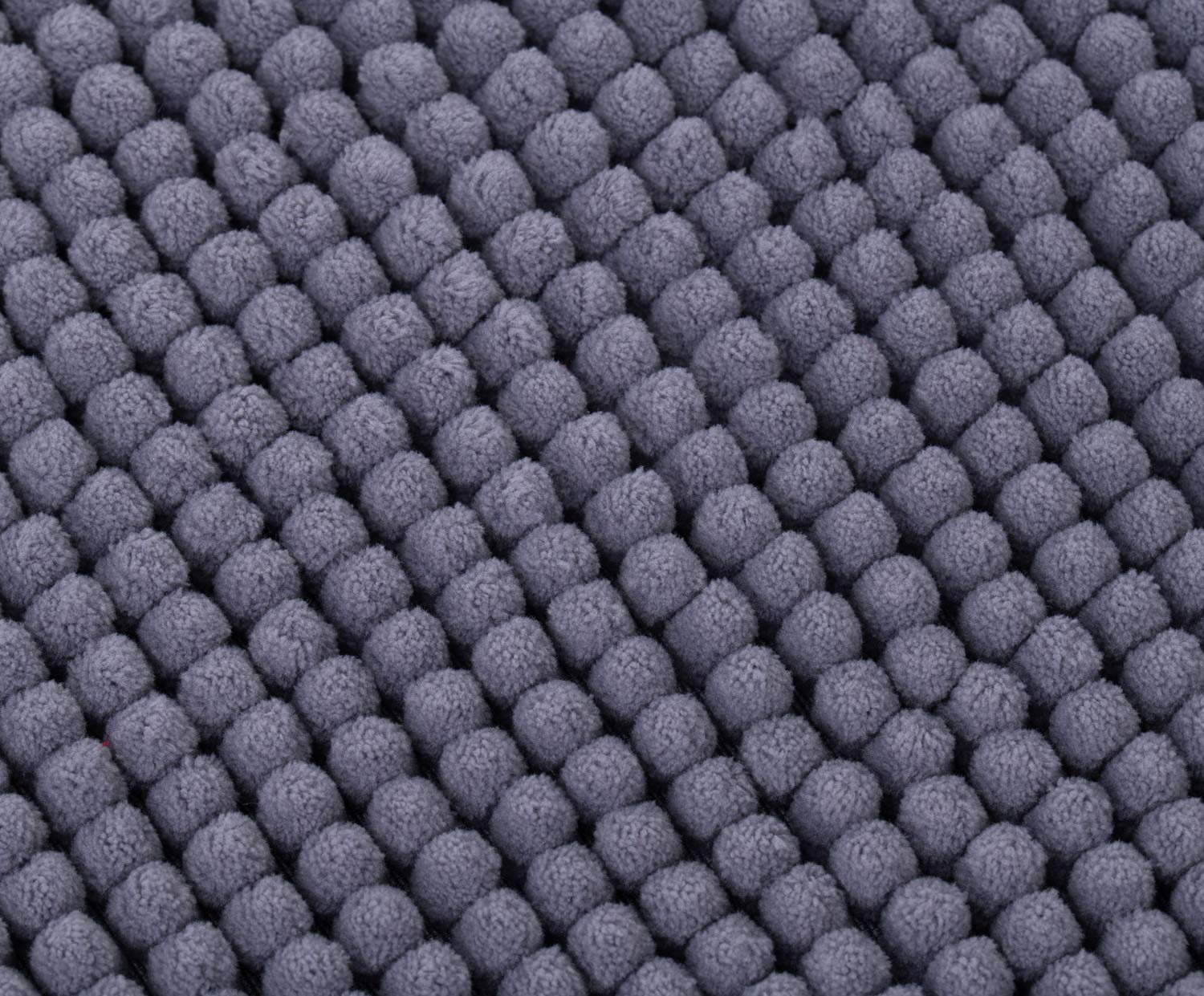 Gözze - Anti-Slip Bath Mat, Super Soft, 100% Microfibre, 50 x 70 cm - Grey, 50 x 70 cm (runner) - Image 4