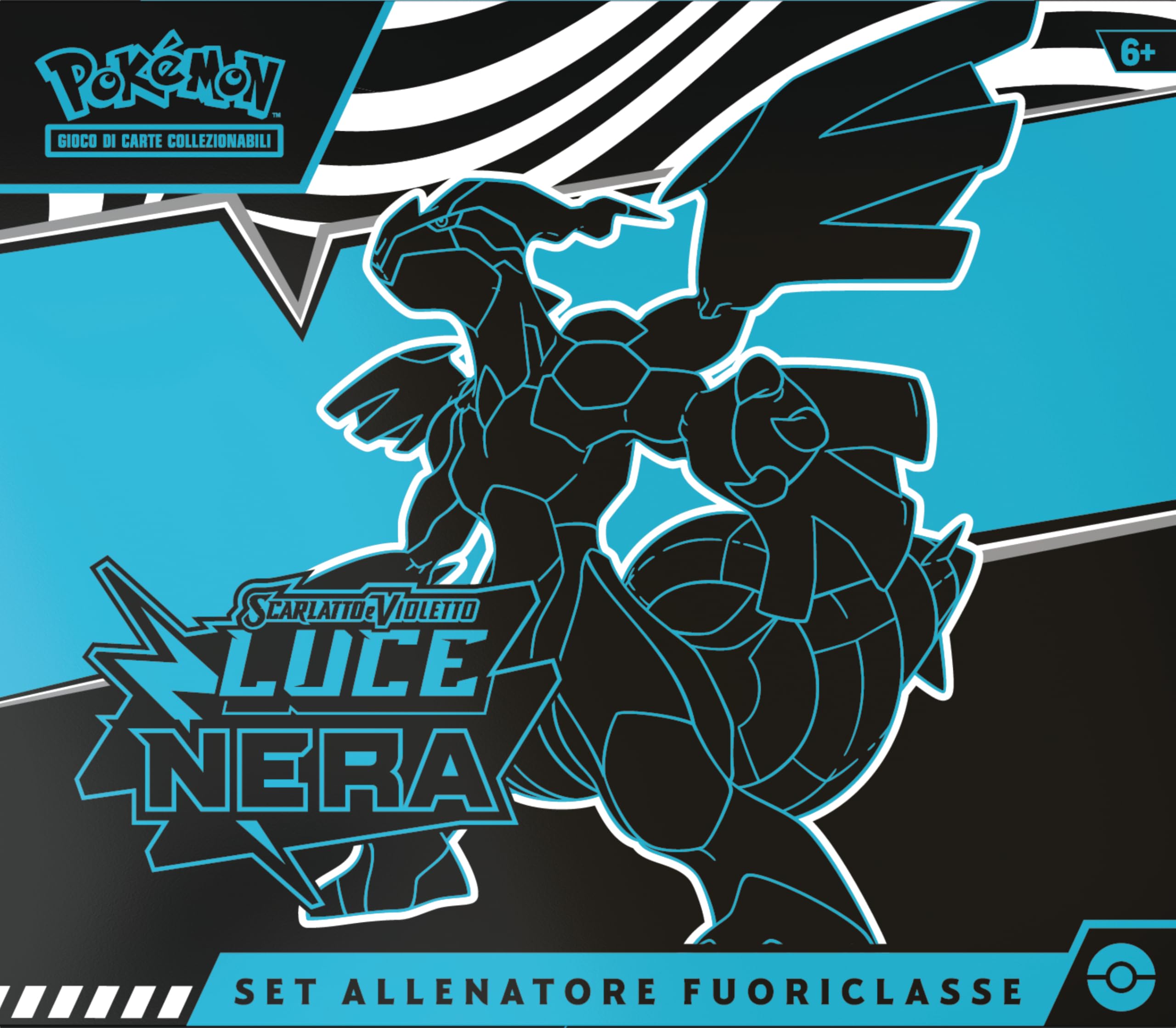 Pokémon: set Allenatore Fuoriclasse (Zekrom) dell’espansione Scarlatto e Violetto - Luce Nera del GCC (carta a figura intera di Thundurus, nove buste di espansione e accessori premium)