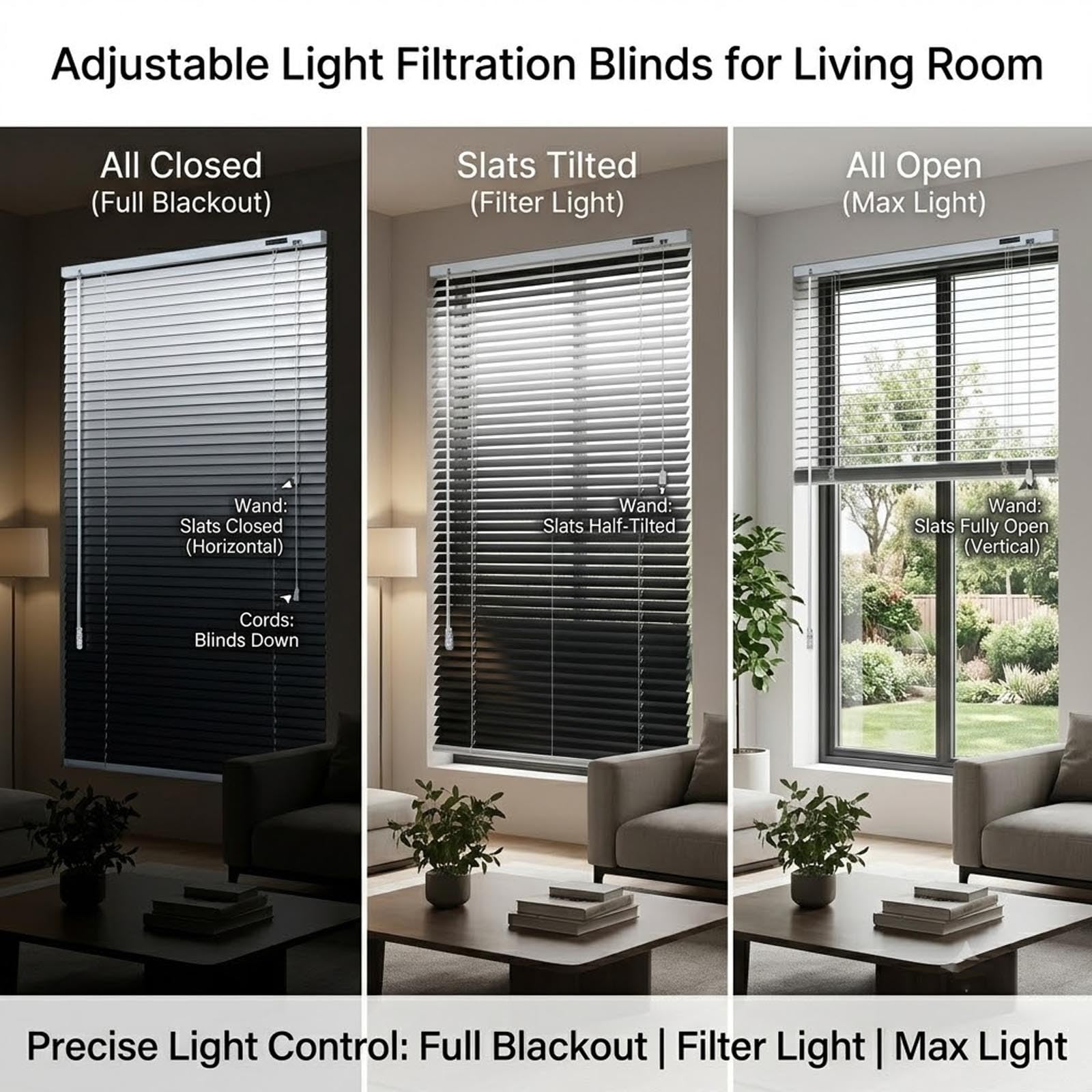 Persianas Venecianas Aluminio 25mm, Persiana Veneciana Fácil Instalación, Regulador De Luz para Ventanas, Hogar Y Baño(Gris,W:100 x H:220cm)