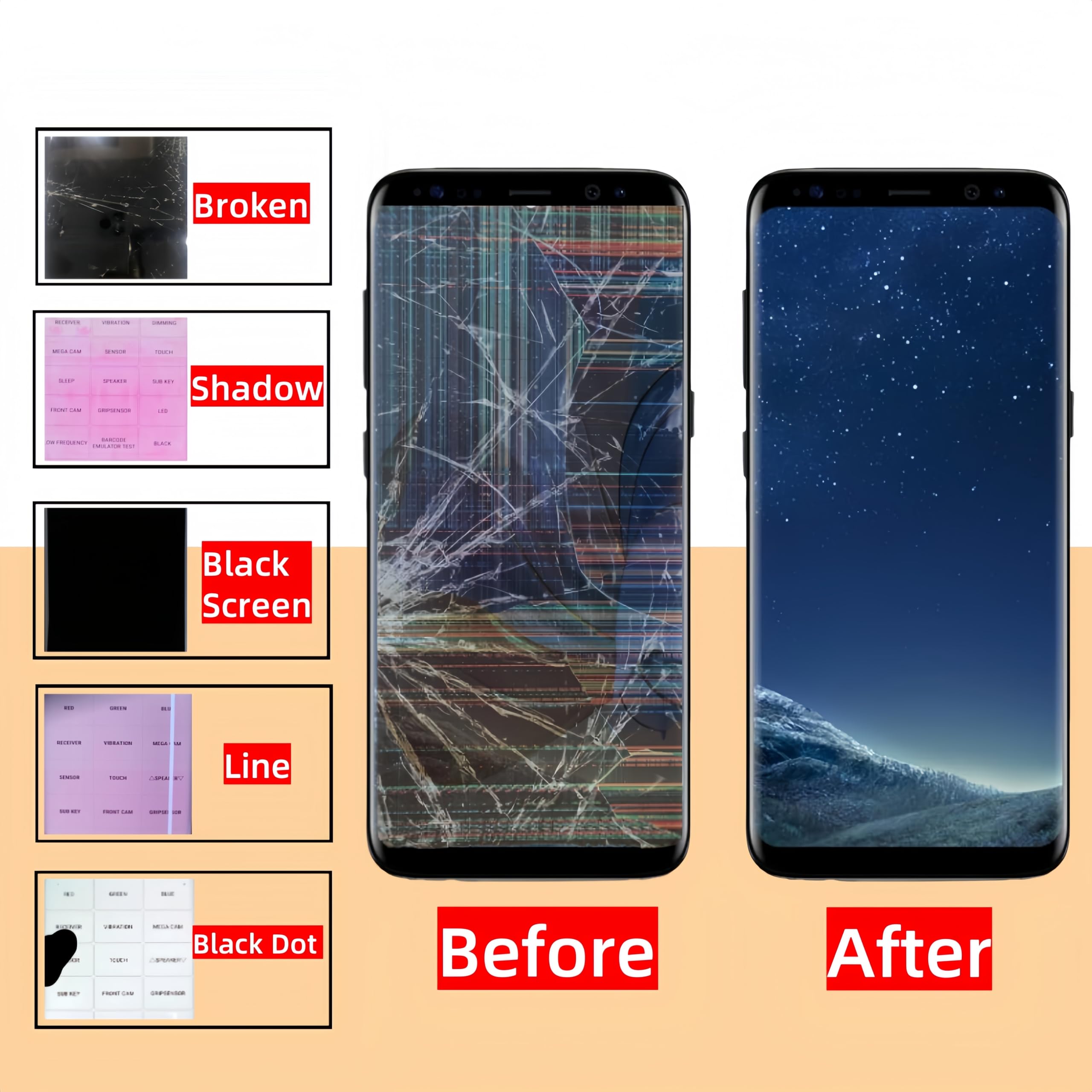 Amazon.com: TFT Galaxy S8 Screen Replacement for Samsung Galaxy S8