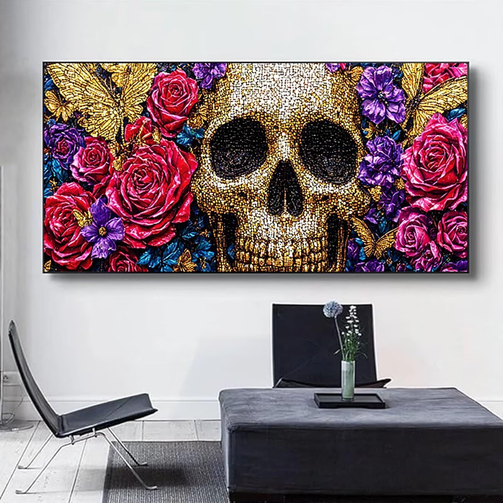 Malen nach Zahlen Kinder Blume Malen Nach Zahlen Erwachsene, Geschenke für Mädchen Junge Bastelset Set, Malen nach Zahlen Furcht | Malen nach Zahlen Ohne Rahmen, (60x120cm) Bastelset Erwachsene 4-5