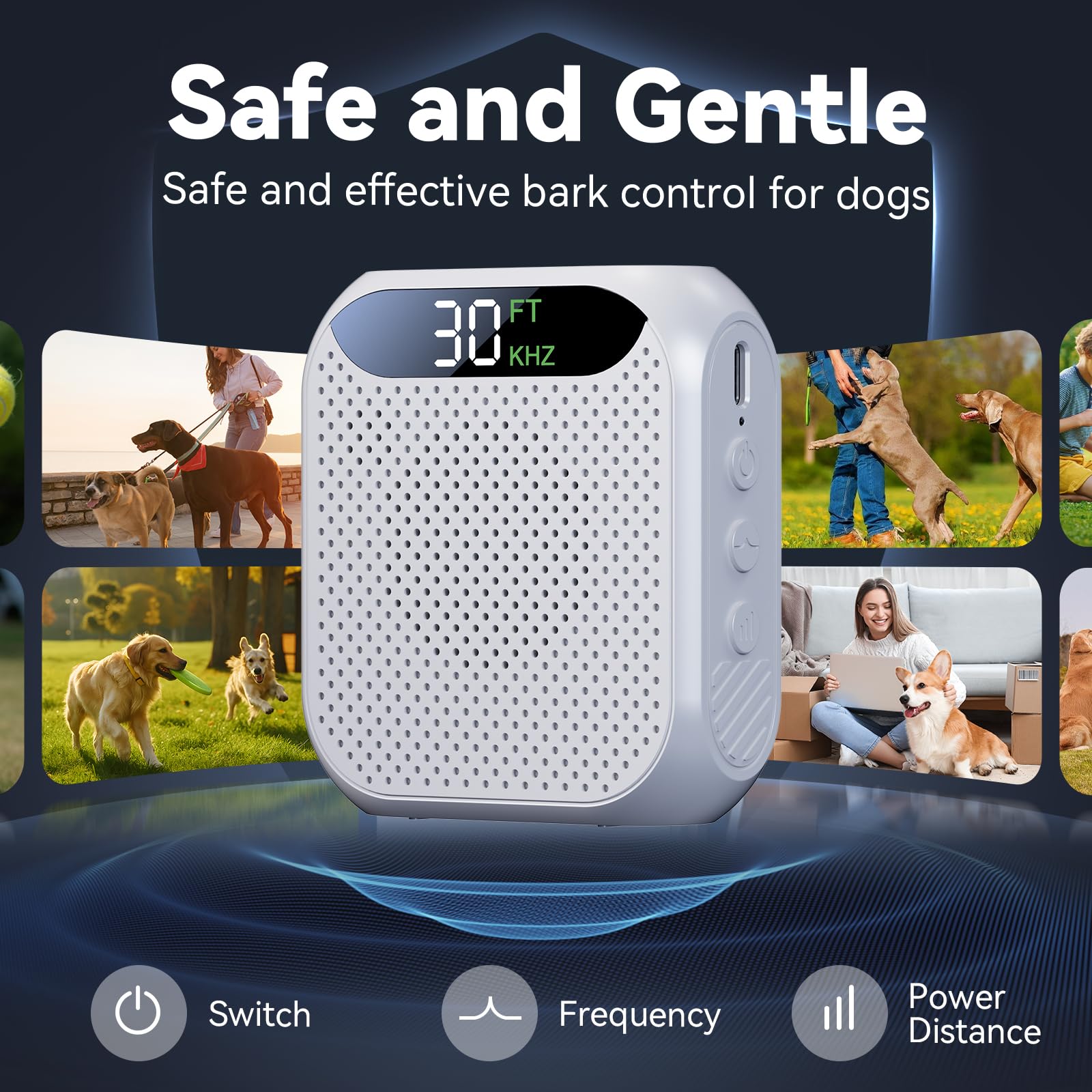 MALOK Dispositif anti-aboiement pour chiens, dispositif de dissuasion