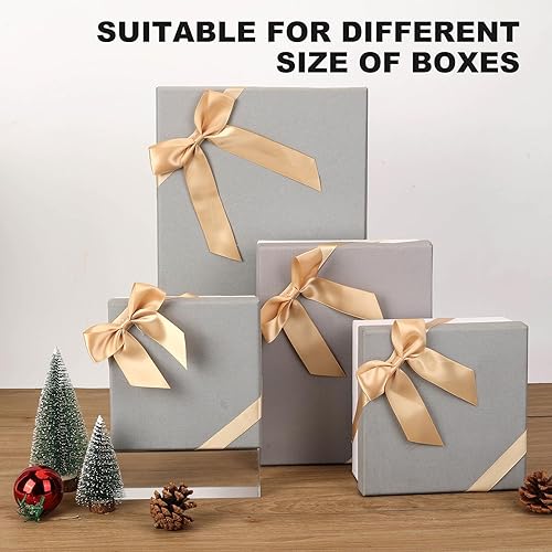 Miniatura 6 de 36 lazos elásticos rojos de Navidad con lazos, lazos elásticos ajustables, lazos de cinta elástica de Navidad para cajas de regalo de Navidad,