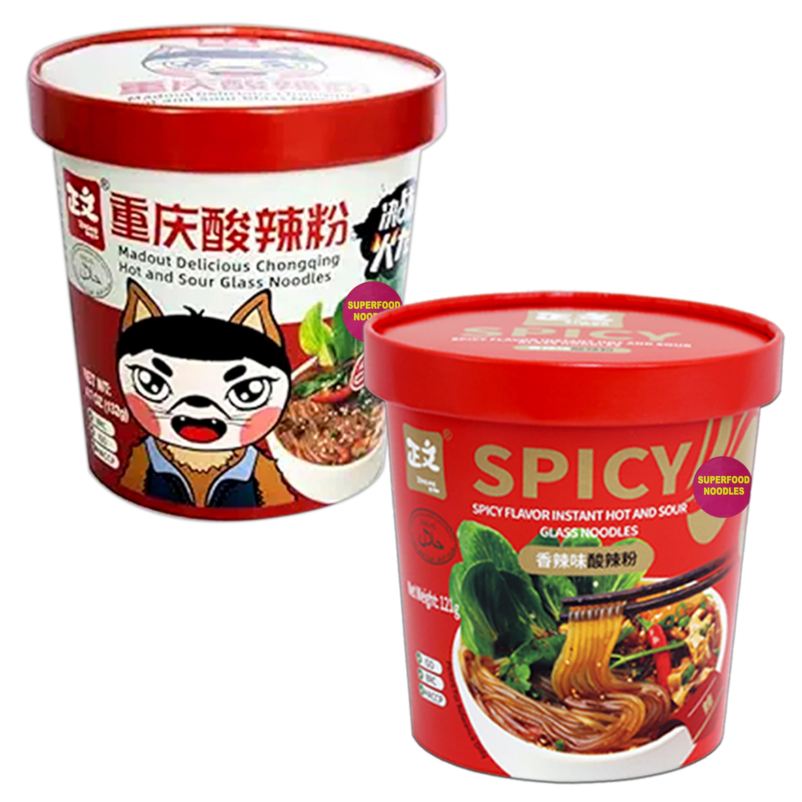 UMAI ZHENGWEN Madout Delicious Chongqing, Spicy Hot & Sour Sweet Potato Glass Noodles (Pack of 2) | Instant Sweet Potato Noodles| Super Food Noodles| Healthy Noodles| 6 seasonings inside-picture-17