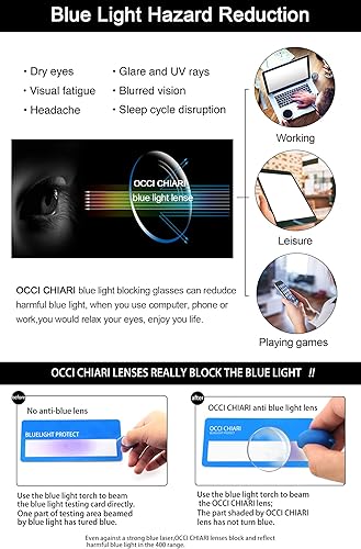 Miniatura 2 de OCCI CHIARI Lentes de lectura ligeros de 2.75 pulgadas, para mujer, gruesos, 275 para mujer, lentes transparentes (1.0 1.25 1.5 1.75 2.0 2.25 2.5