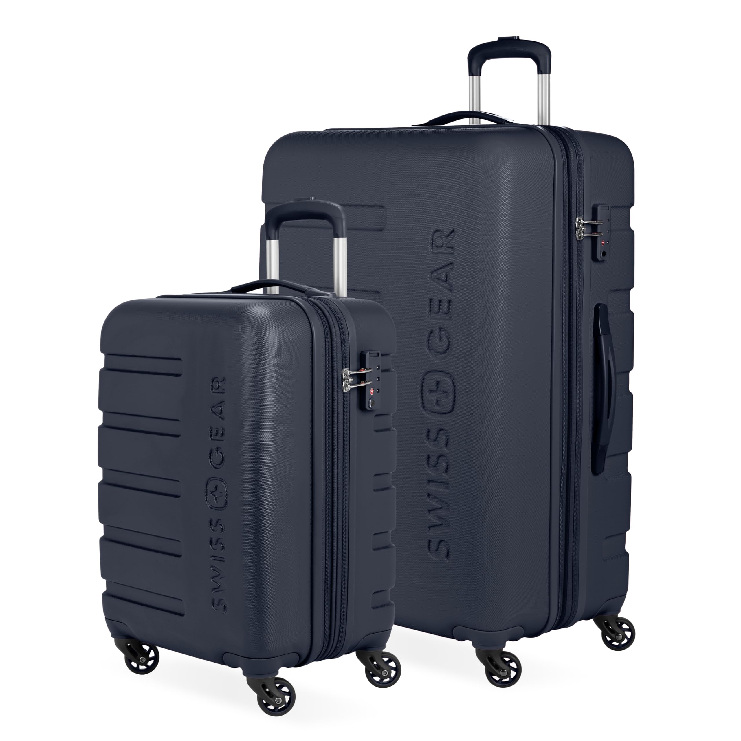 SwissGear 7366 Signature Hardside Expandable Luggage with Spinner Wheels, TSA Lock, Cup-Holder, Navy, 2-Piece Set (19/27)