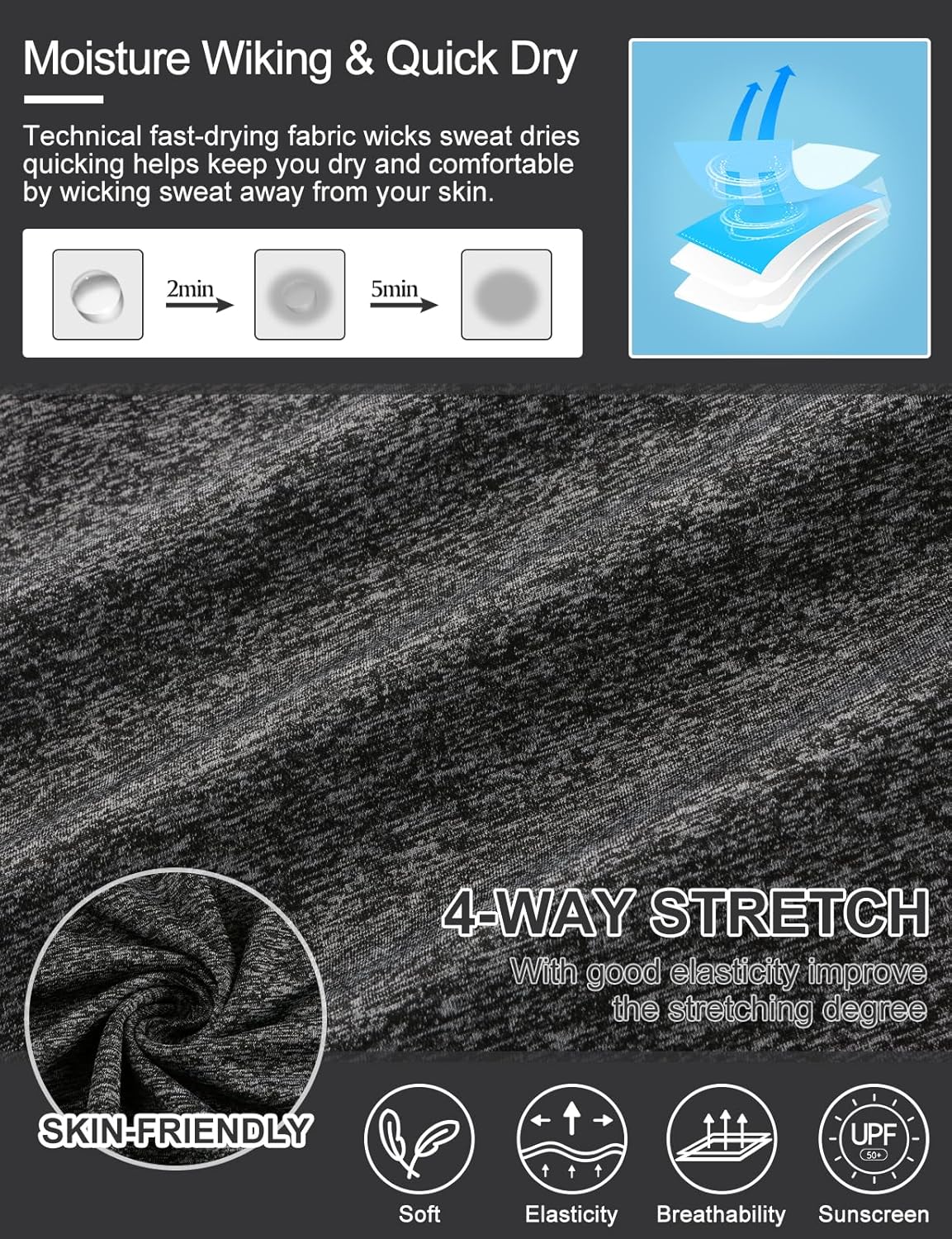 Misyula Womens Golf Shirts 1/4 Zip Sun Protection Quick Dry Tennis Running Athletic Workout Tops - Image 5