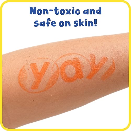 Miniatura 5 de READY 2 LEARN Bloc de sellos perfumados, cítricos, naranja, no tóxico, resistente a la decoloración, suministros de arte divertidos para niños