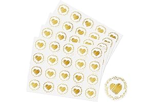 Nestcode Gold Heart Stickers with Love
