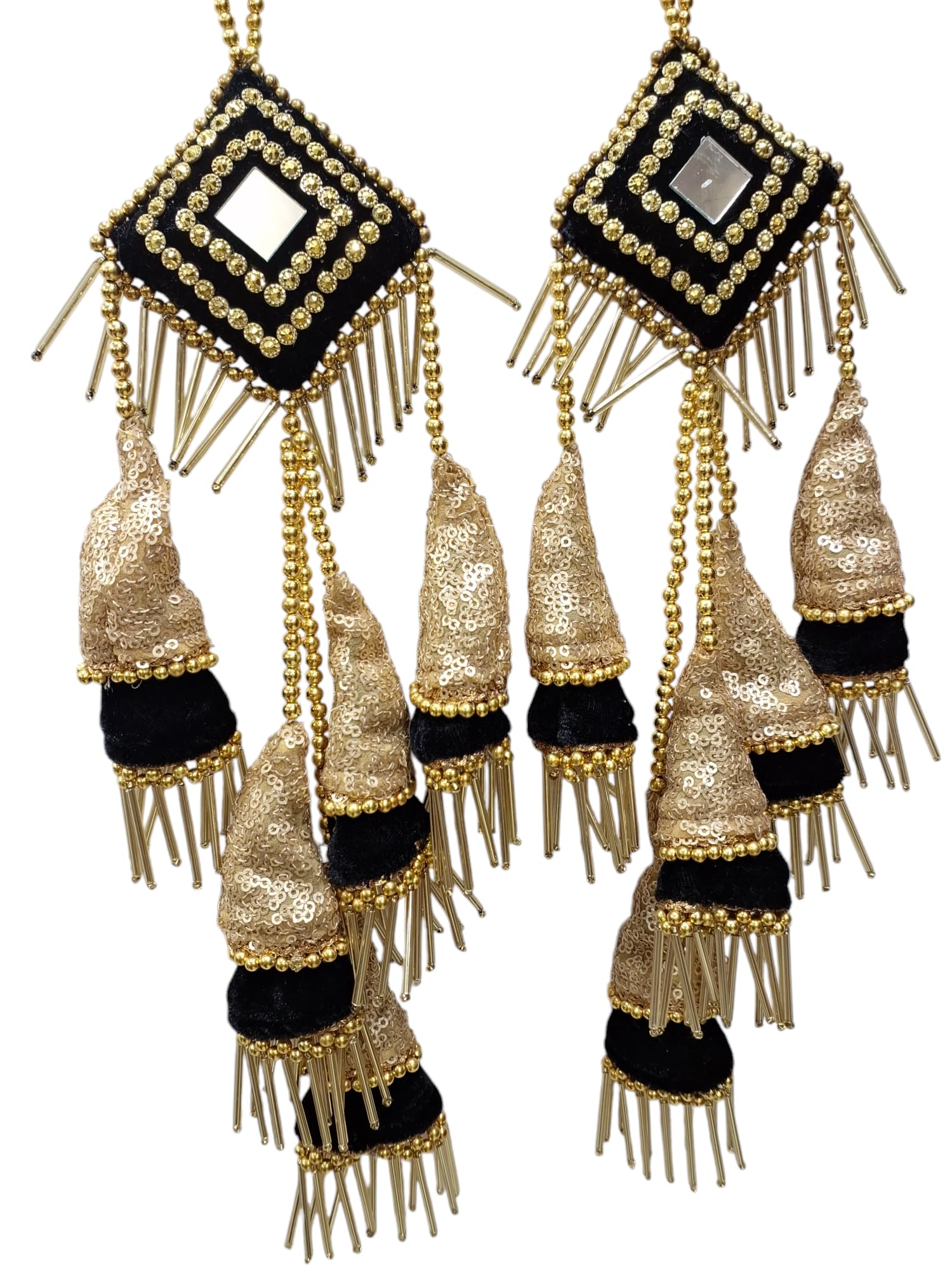 Kshama Trends Latkan/Tassel for Lehenga, Blouse, Skirts and Kurtas.(Medium, Black Color)-image-31