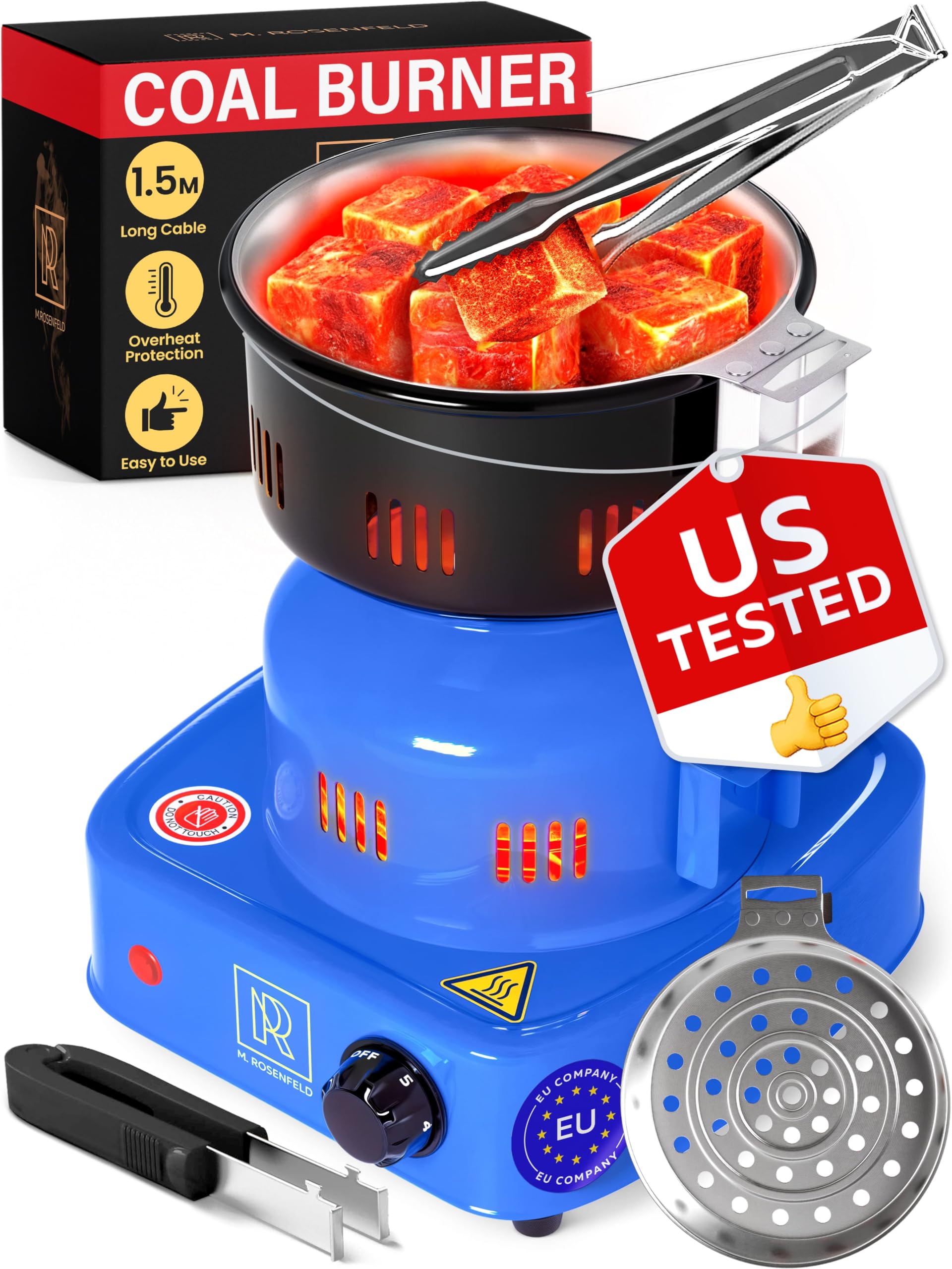 Premium Hookah Coal Burner - Blue Burner for Hookah 450W FIRE Tower Multipurpose Electric Stove for Hookah coals