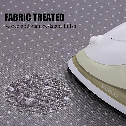 Miniatura 4 de BNDX Funda para tabla de planchar de tamaño estándar reflectante de 4 capas de acolchado grueso con elástico de 2", resistente a las manchas y