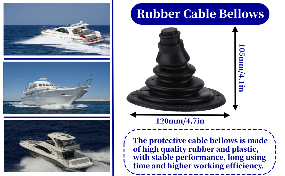 GYZOUKA Marine Steering Shift Cable Protective Bellows Rubber - View #3