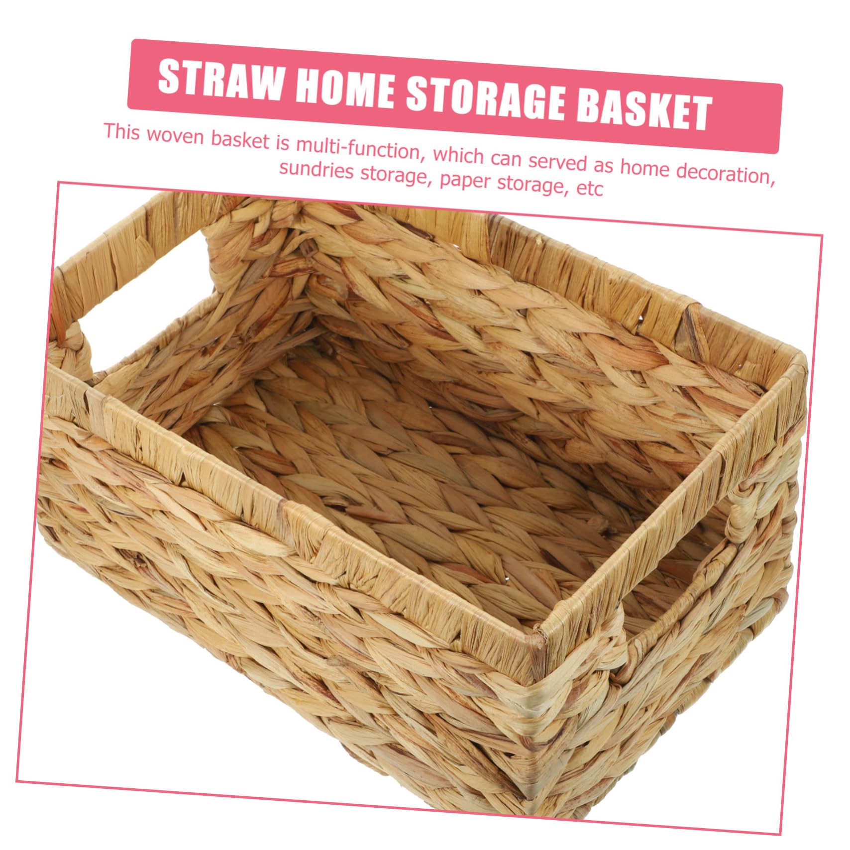 Cabilock Panier De Rangement Tissé Jacinthe Eau Séchée Pour Organisation Maison Bureau Salon Chambre Salle De Bain