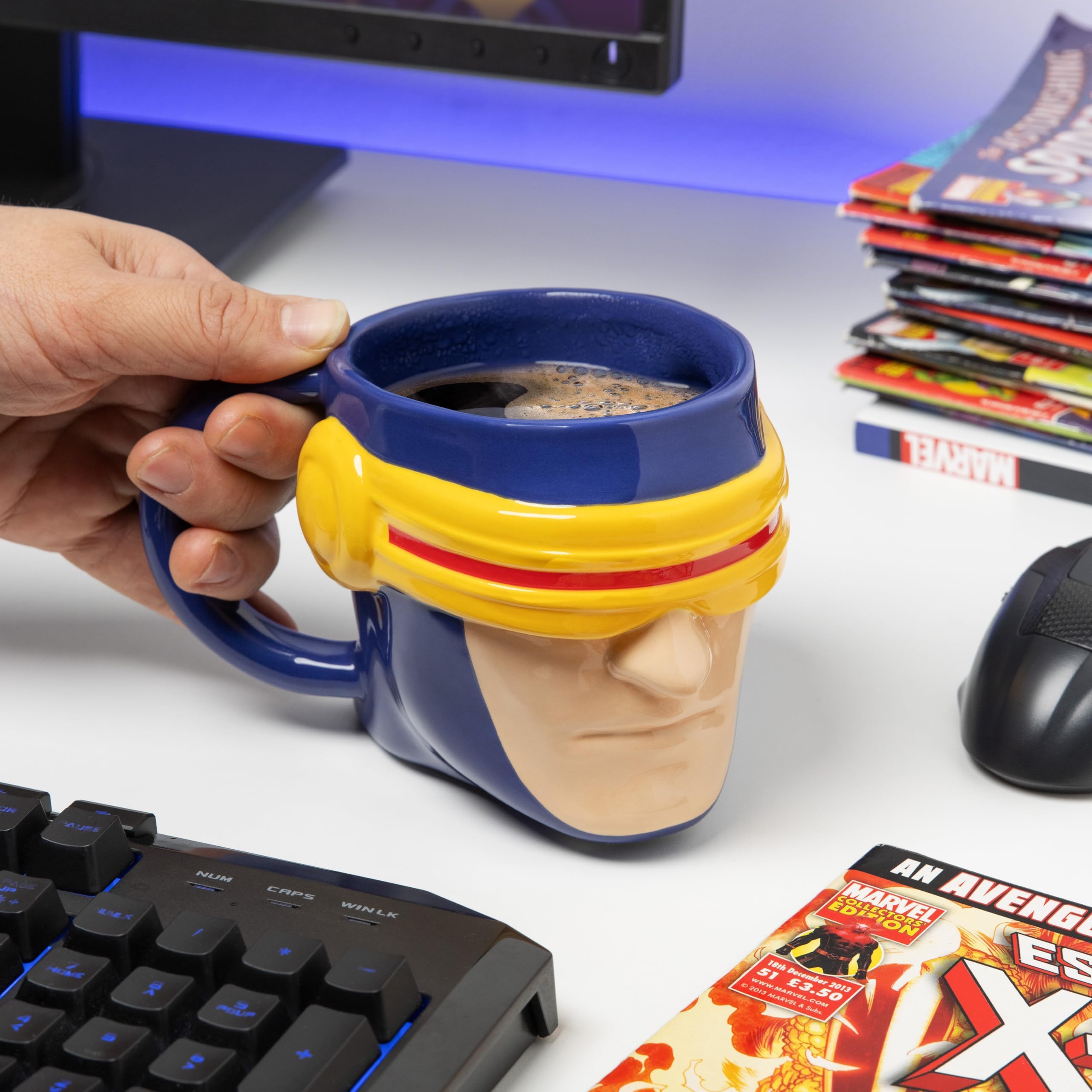 Amazon.com: Paladone X-Men Cylcops Heat Change Combat Visor Mug