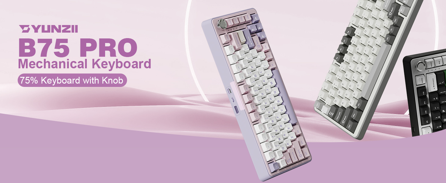 Amazon.com: YUNZII B75 PRO Wireless Mechanical Keyboard,75% Layout