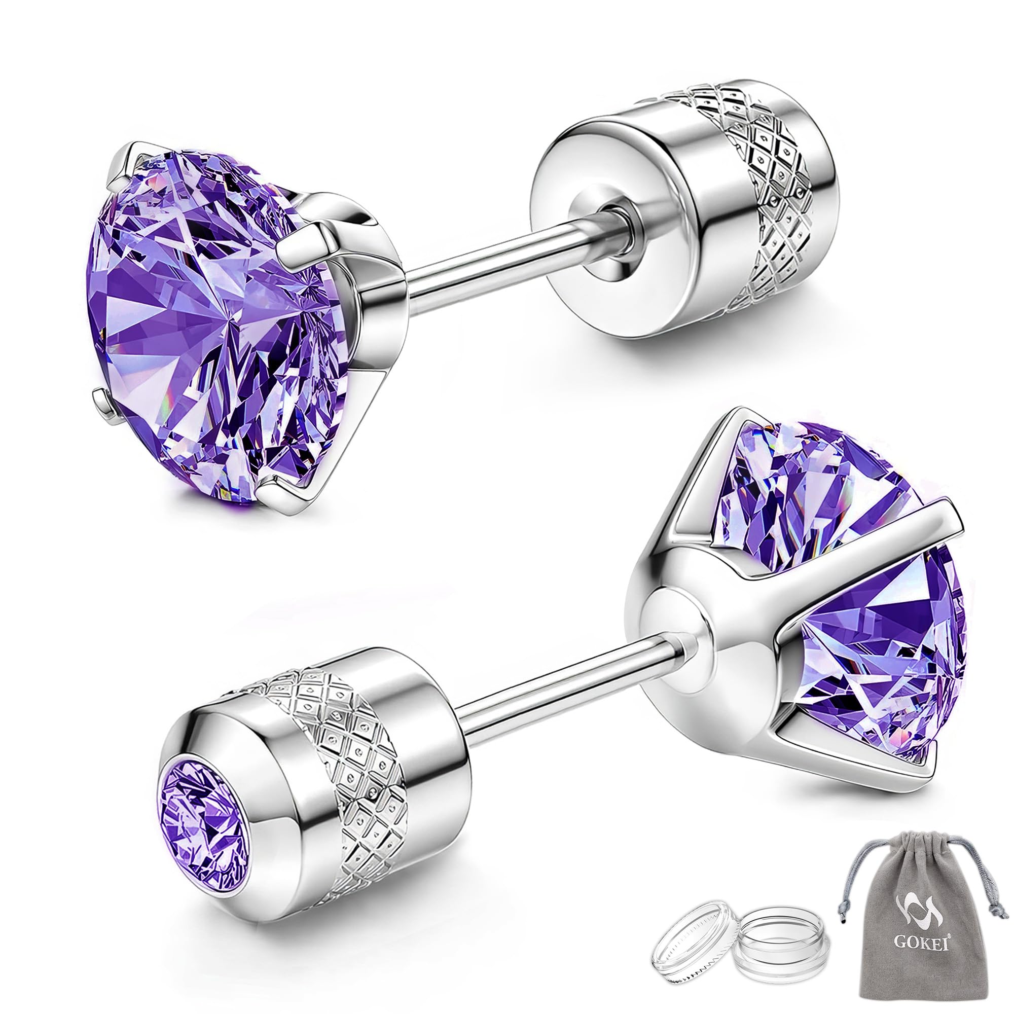 Amazon.co.jp: ピアス レディース 2本 ネジ式ピアス 金属アレルギー