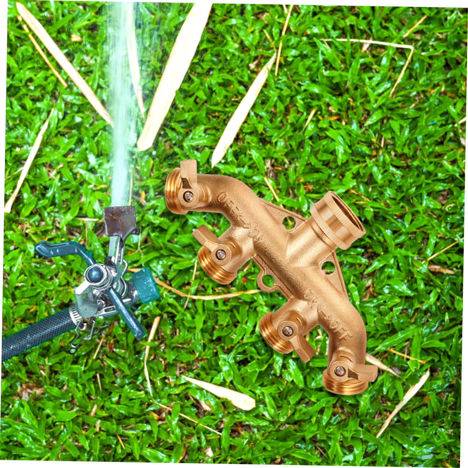 Homoyoyo Connettore per Tubo da Giardino Divisore per Rubinetto Connettore per Tubo Flessibile Vie Adattatore Raccordo Collegamento Rapido