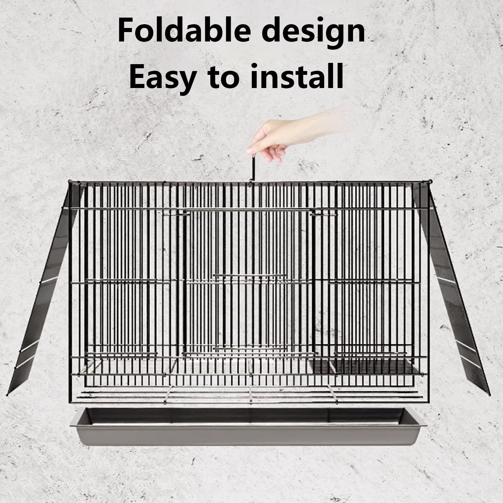 Gallineros De Interior Grande, Jaula Para Pollos Plegable De Metal Cifrado Con Bandeja Extraíble，jaula De Aves De Corral Al Aire Libre/patio, Gran Capacidad Y Gran Capacidad De Carga(White,40*30*33cm)