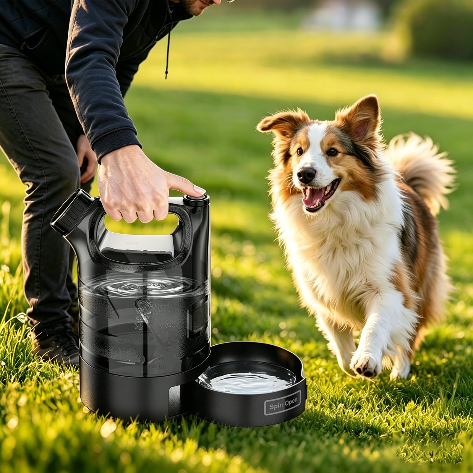 Borraccia per cani da 2500 ml, portatile, XXL, grande | Dispenser per acqua per cani da campeggio, a prova di perdite, per vacanze, escursioni, viaggi, appartamento