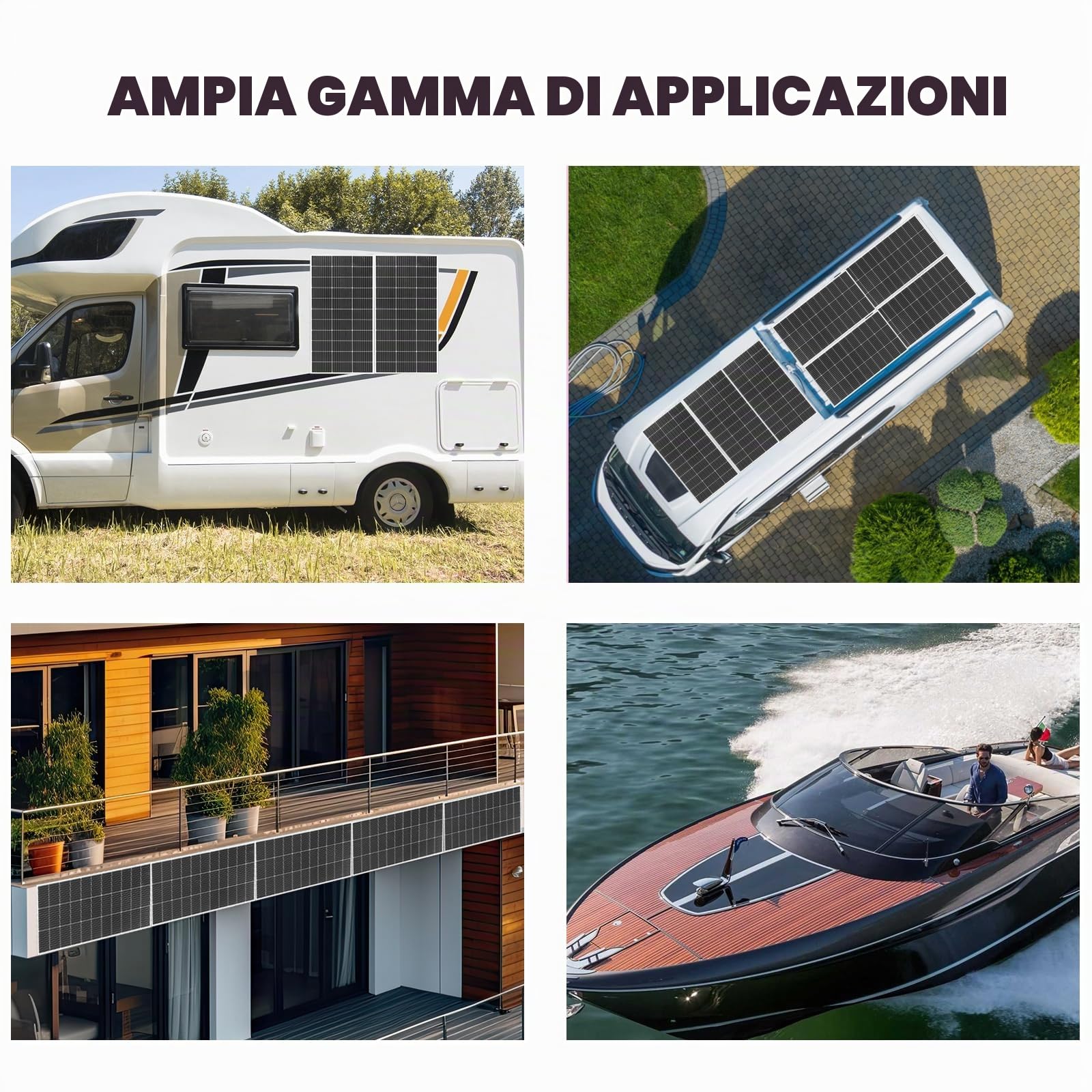 XINPUGUANG Kit Pannello Solare 200w 12v：2PC 100w Pannello Fotovoltaico, 20A Regolatore di Carica Solare, Cavo Solare da 3m, Staffe di Montaggio Stile Z per Camper, 12v batteria