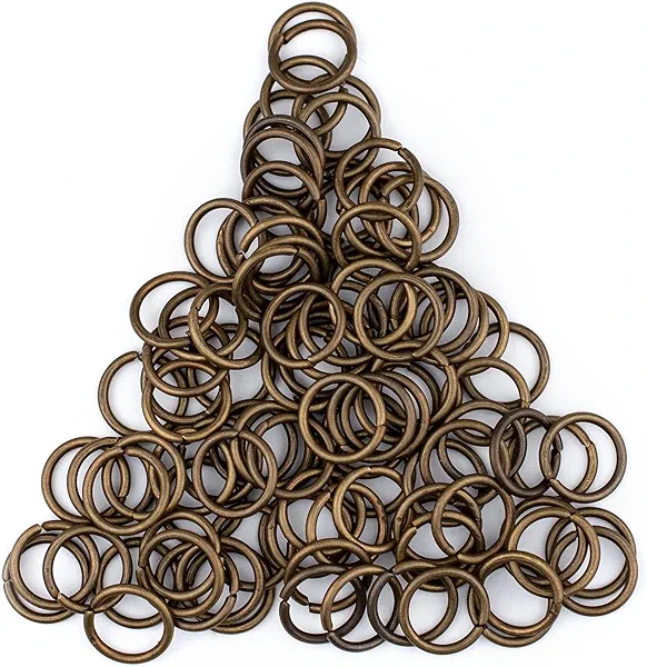 The Bead Chest Bronze 10mm Round Open Jump Rings, Pack of 100