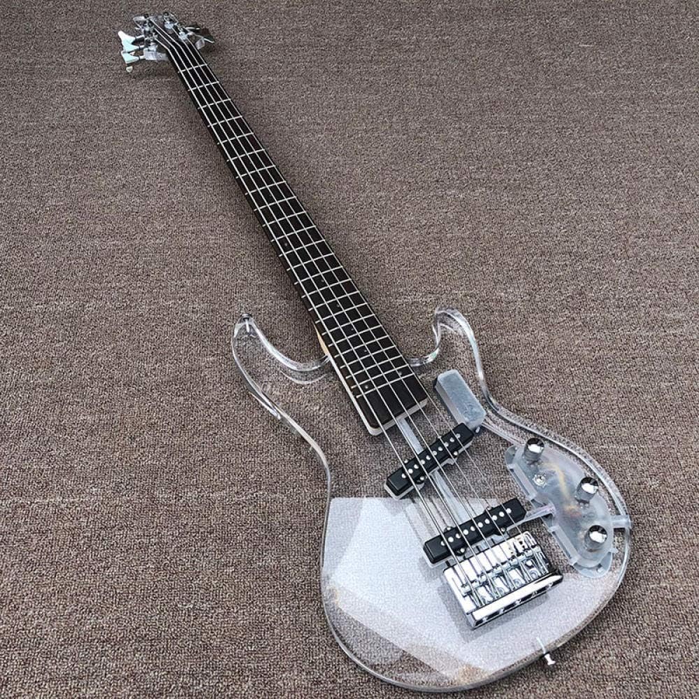 clear body bass guitar