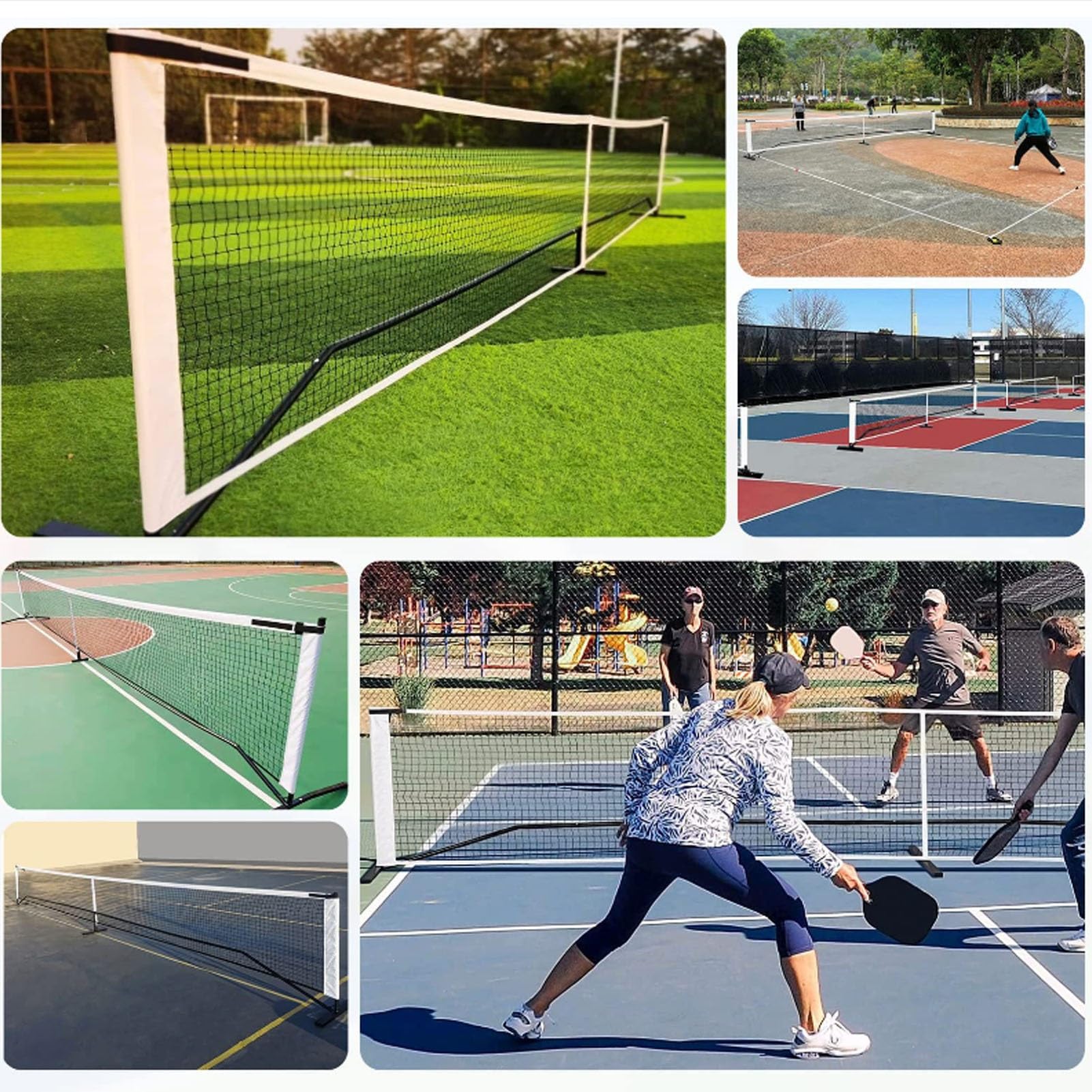 Rete Pickleball Regolamentare per Interno/Esterno | Struttura Autoportante 6.7m | Rete Allenamento per Pallavolo, Tennis, Fitness e Giardino