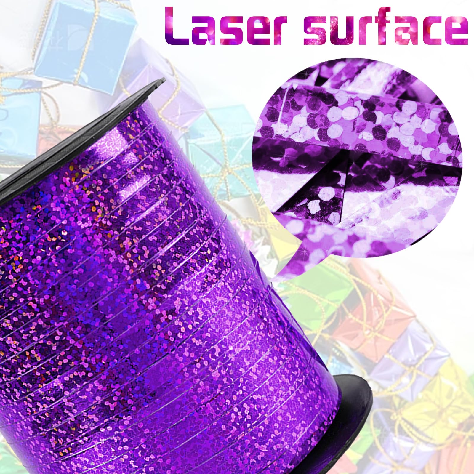 Nastro Pacchi Regalo Nero - 450 Metri, Larghezza 5 Mm, Per Decorazioni, Palloncini E Artigianato - Foto 12