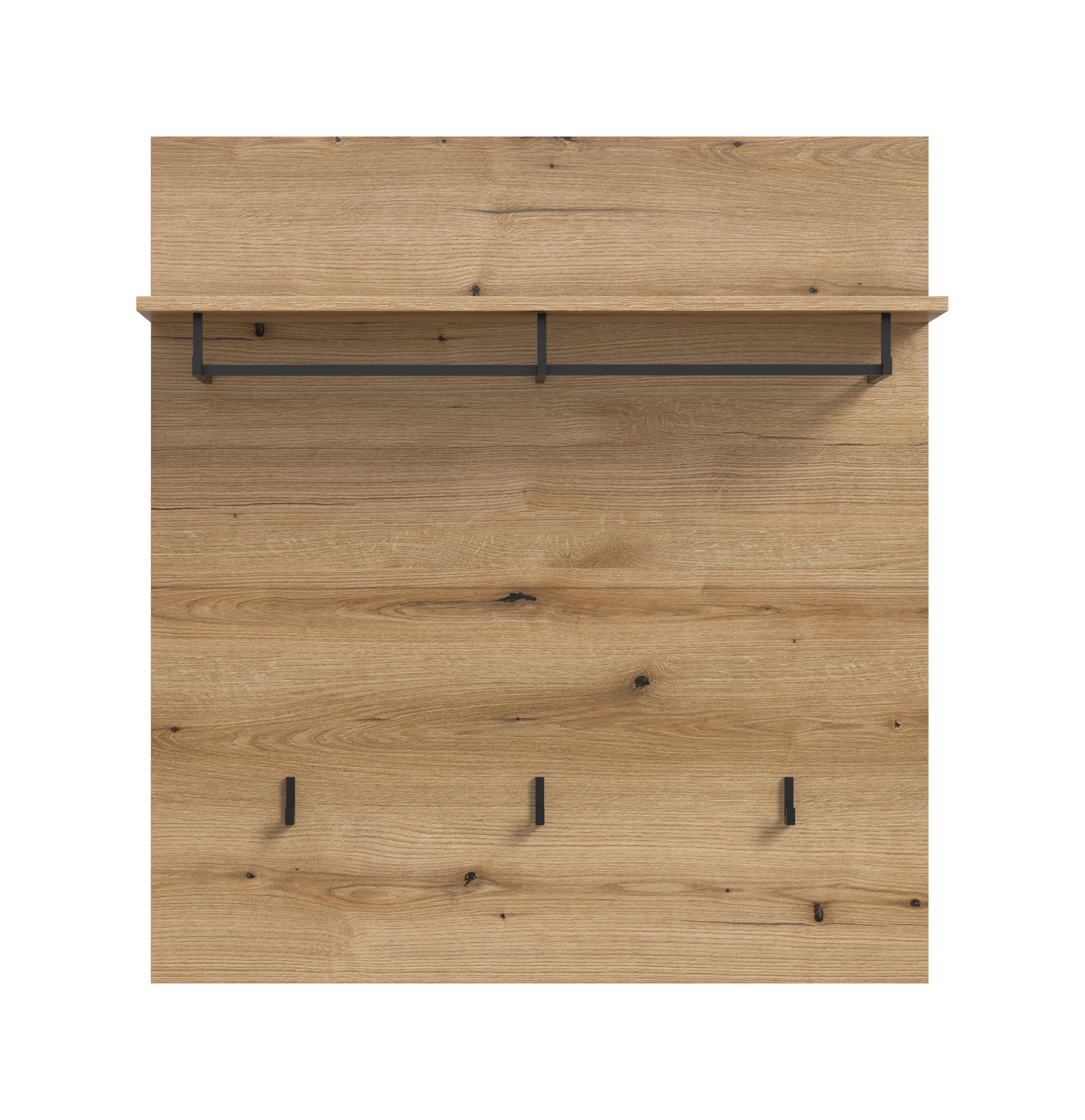 xonox.home Garderobe Scout Wandpaneel Paneel Wandboard Wandgarderobe Garderobenwand Garderobenpaneel Flurpaneel in Evoke Oak Eiche Nb., ca. 90x98x27 cm