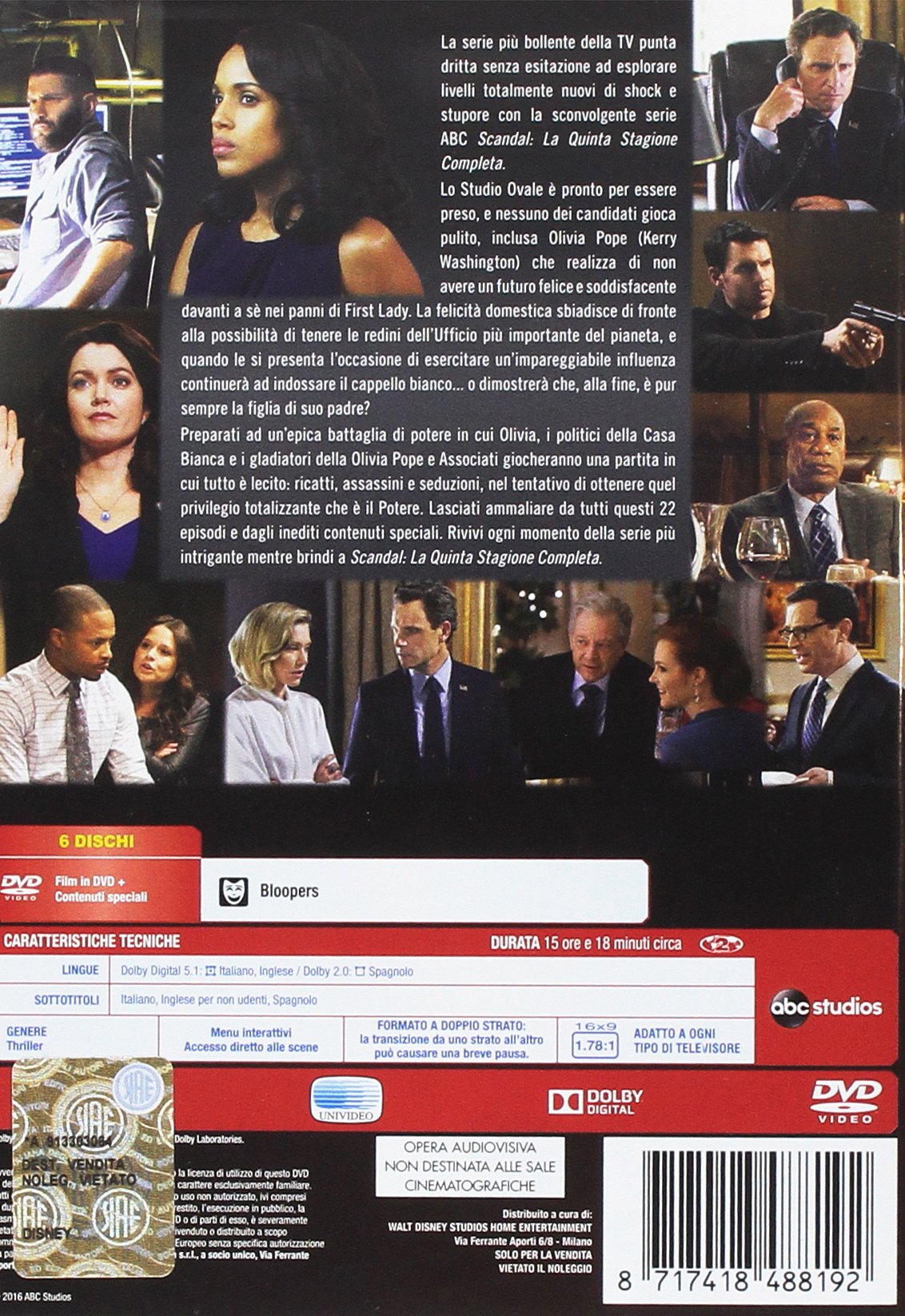 Scandal 5 Stagione (6 DVD)