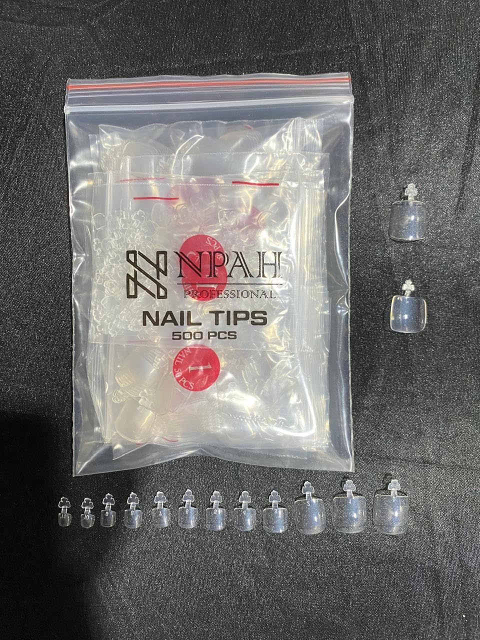 NPAH 500Pcs Clear Toe Nail Tips, 12 Size Fake Toenails for Acrylic Tips False Nails Full Cover DIY Foot Nails (CLEAR,3C)-image-5