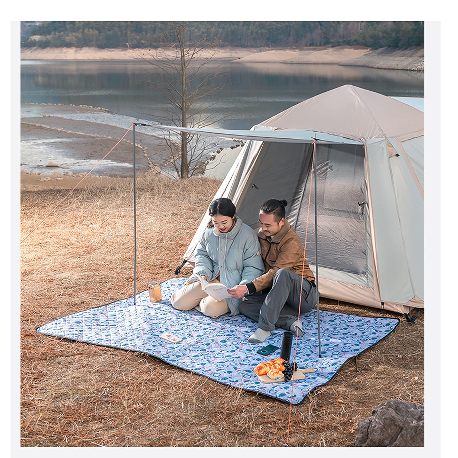 Automatisches Zelt für Outdoor-Camping, Regen- und Regenschutz, Dicker doppelschichtiger Sonnenschutz, große Campingausrüstung, Campingzelt